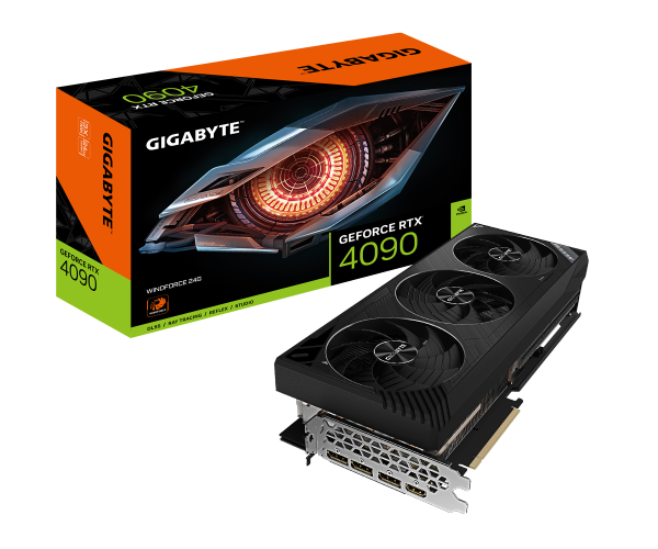 כרטיס מסך Gigabyte RTX 4090 WINDFORCE 24G 384Bit DP HDMI