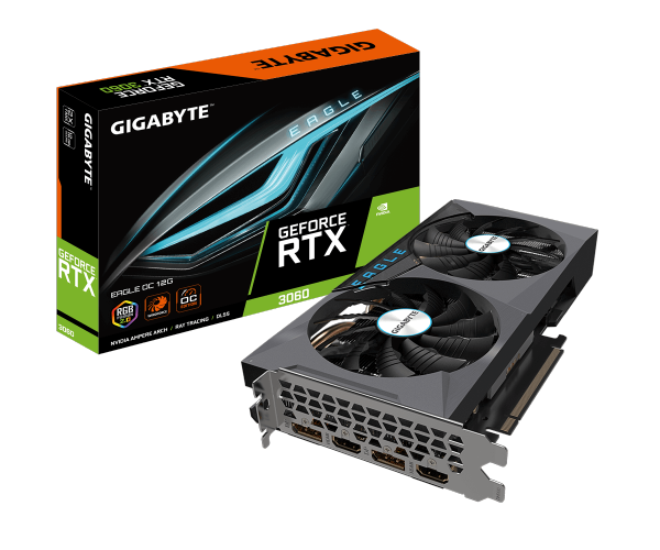 כ. מסך Ggiabyte RTX 3060 EAGLE 12GB REV 2.0 PCIE4.0X16 LHR