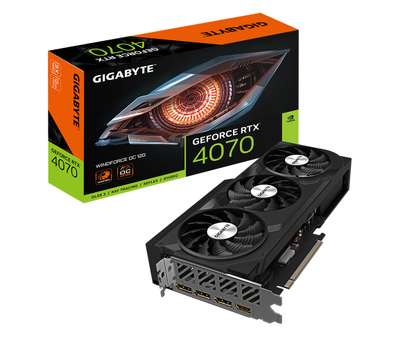 כרטיס מסך Gigabyte RTX 4070 WindForce OC 12GB