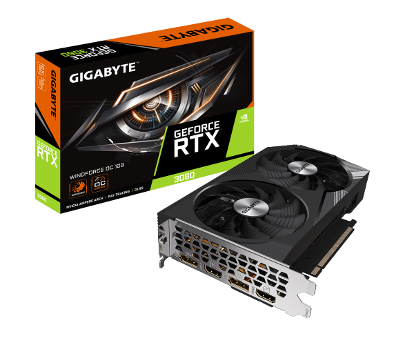 כרטיס מסך OC 12GB  Gigabyte RTX 3060 Windforce 2