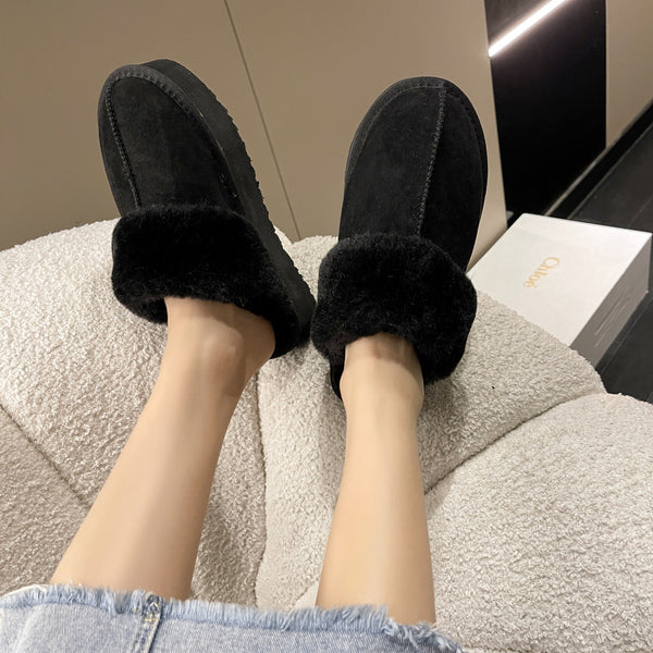 Platform Fur Slippers VIOLET