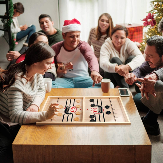 Quick Slingshot Puck Game Wooden Table-Inspiring Wave